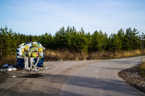 Weather-resistant enclosed skip on a Coney Hall property